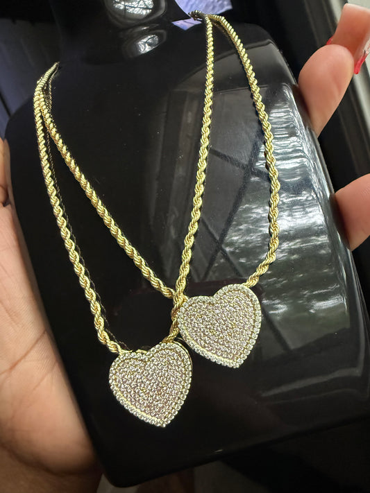 18’ Bling Heart Necklace