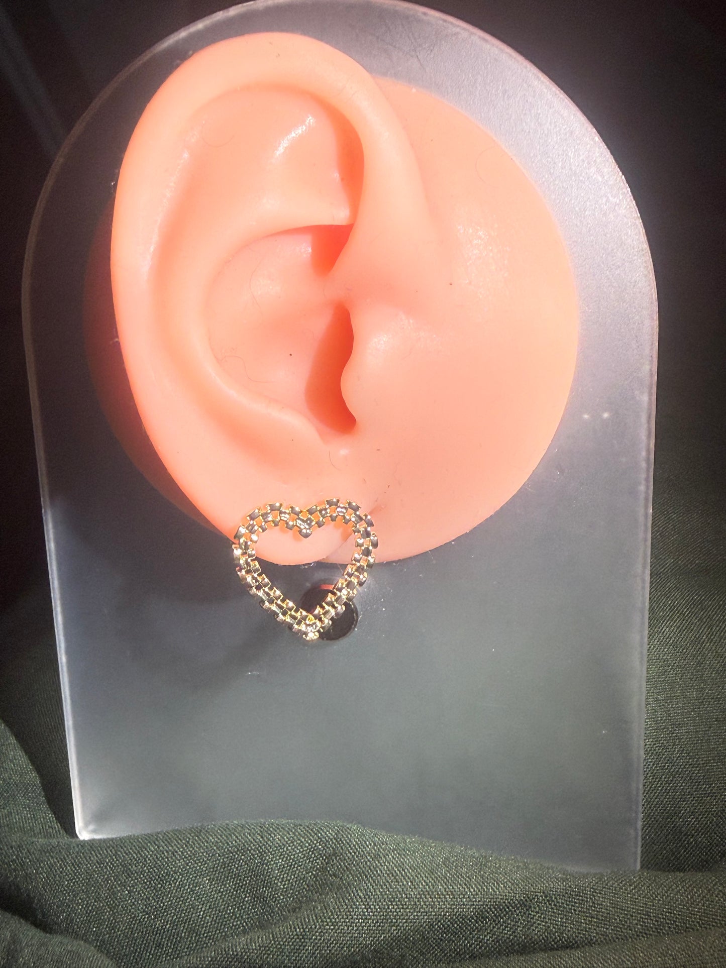 Framed Heart Studs