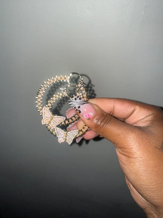 Bling Butterfly Hoops