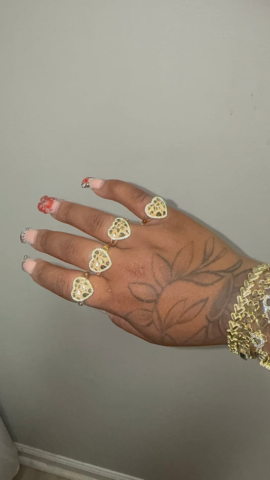 Diamond Cut Nugget Ring