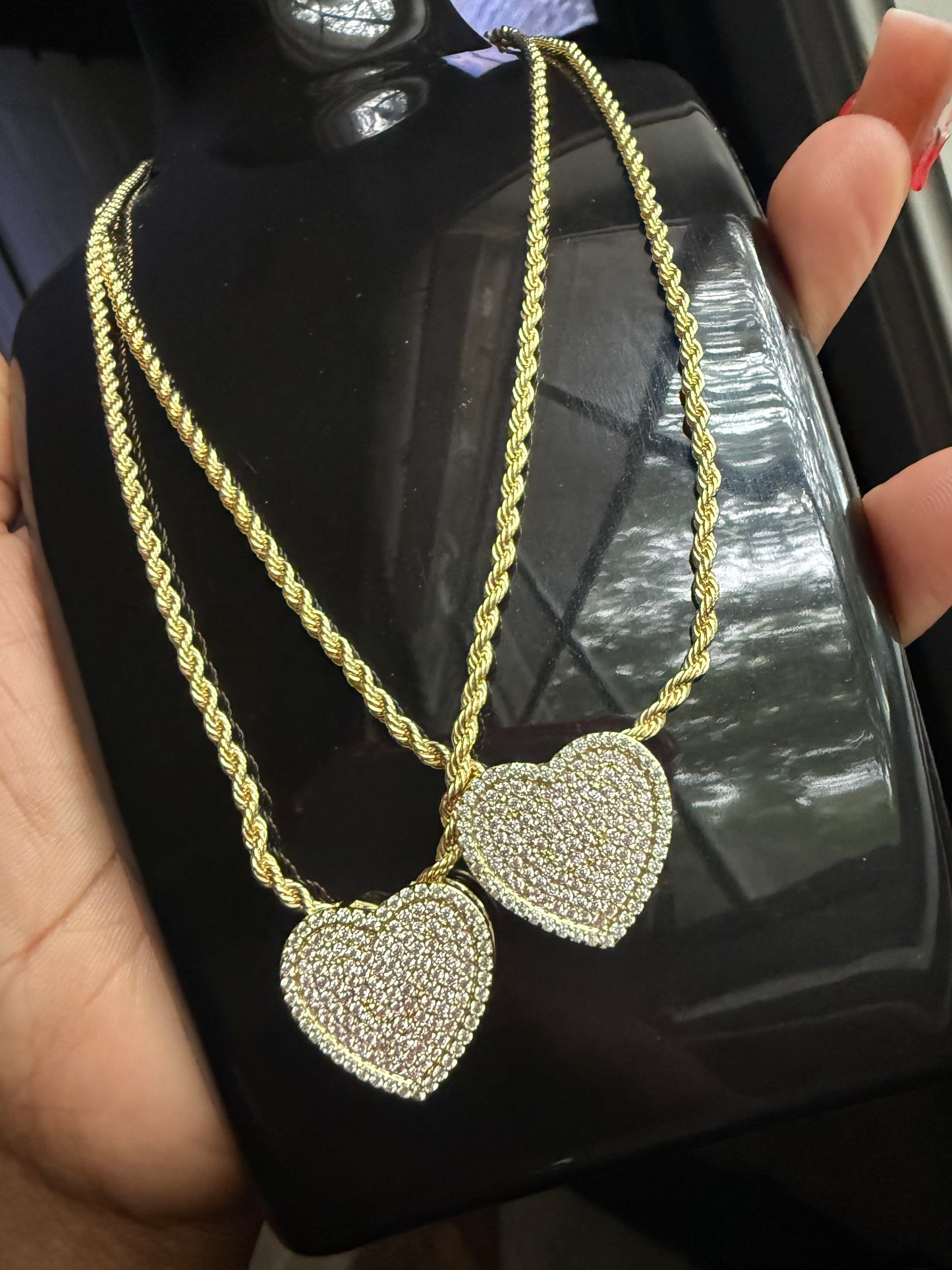 18’ Bling Heart Necklace