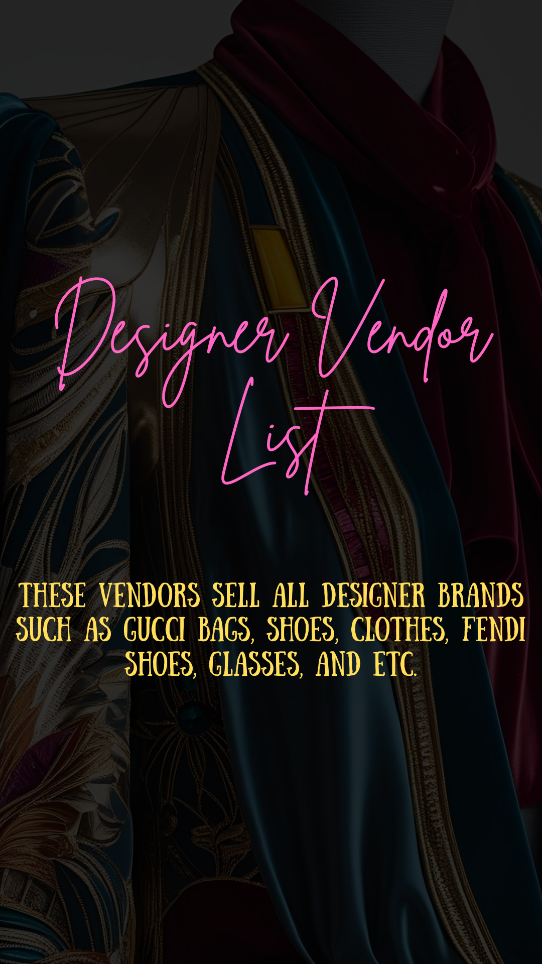 Designer Vendor List