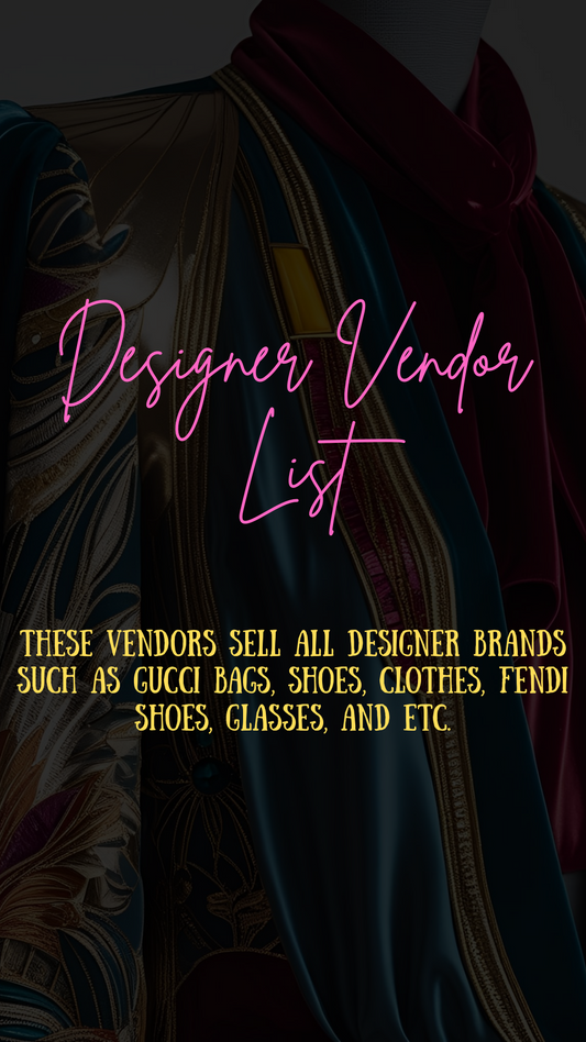 Designer Vendor List