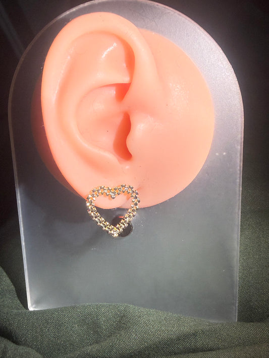 Framed Heart Studs