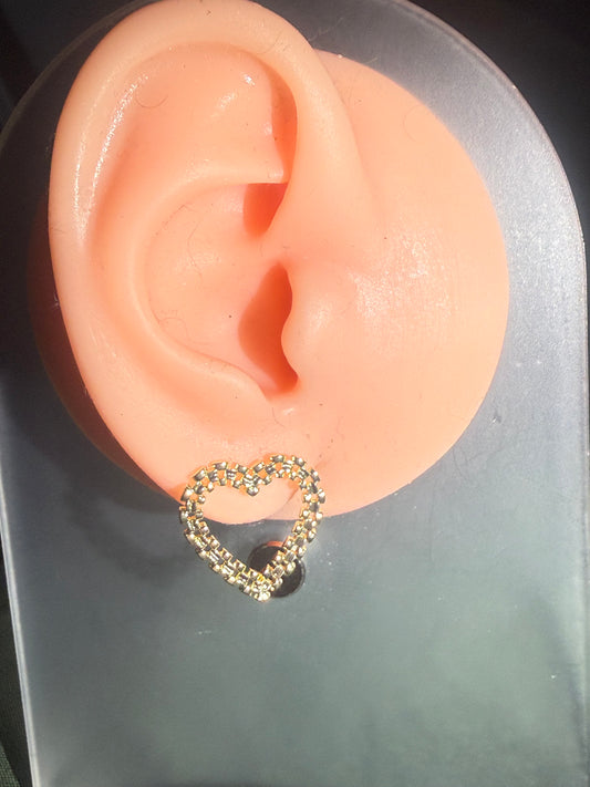 Framed Heart Studs