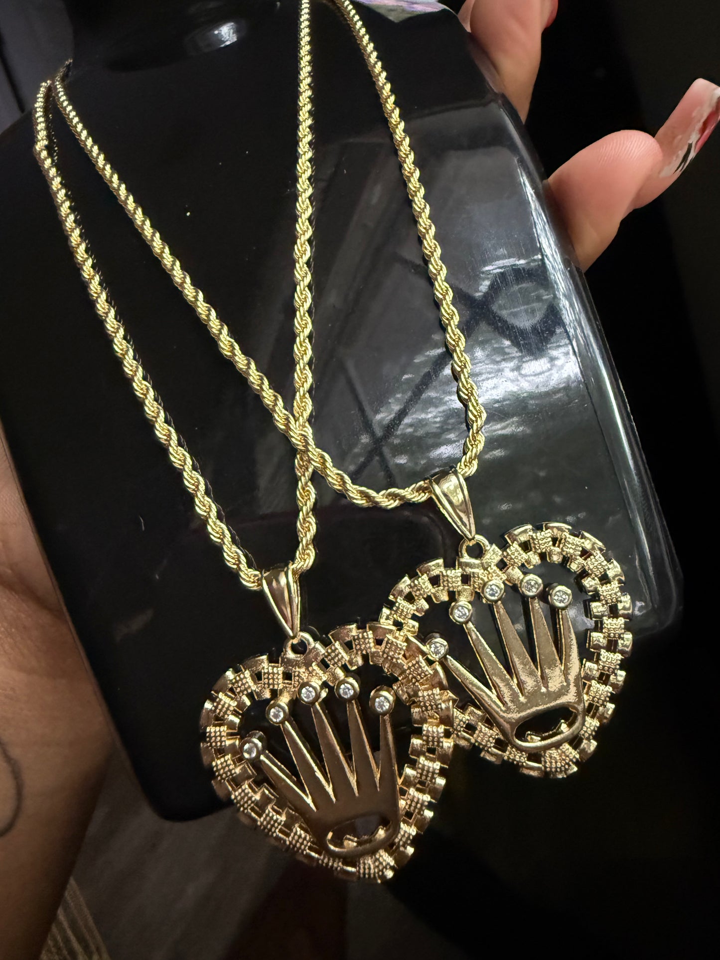 18’ Crown Rolex Necklace