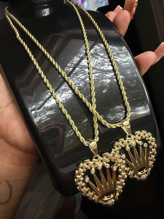 18’ Crown Rolex Necklace