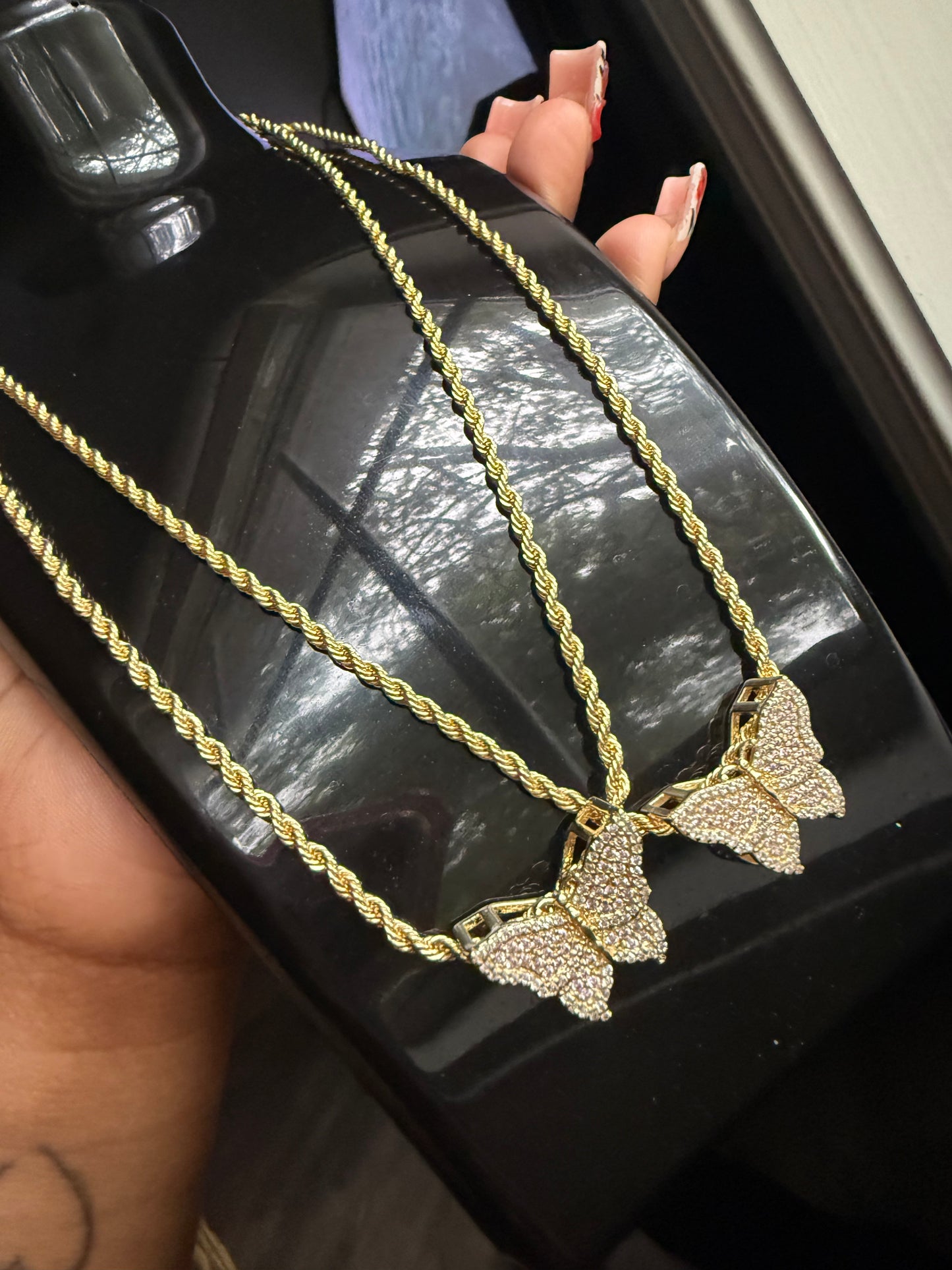 18’ Bling Butterfly Necklace