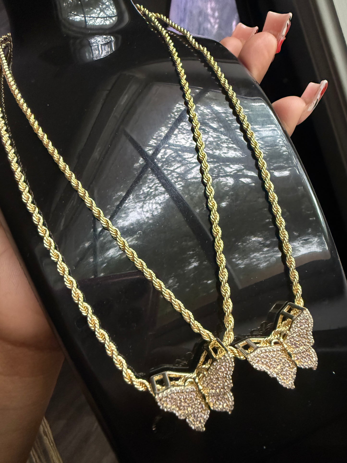 18’ Bling Butterfly Necklace