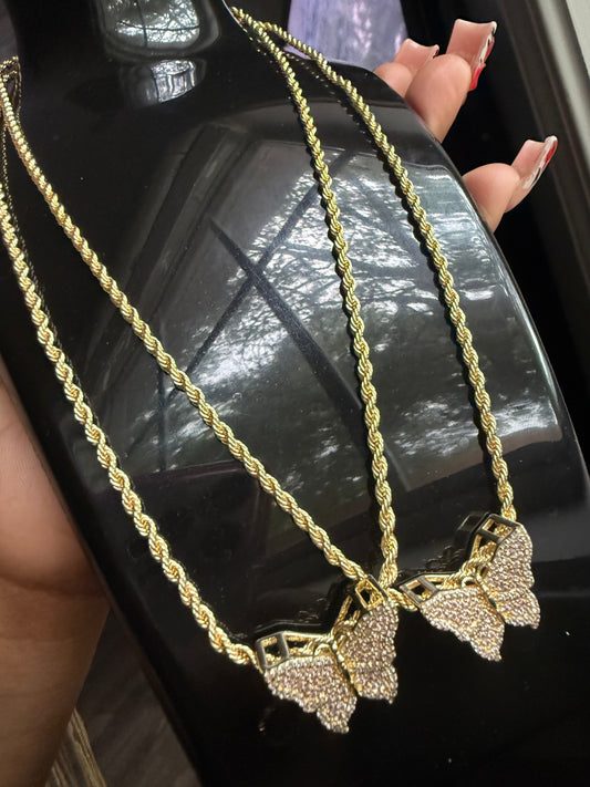 18’ Bling Butterfly Necklace