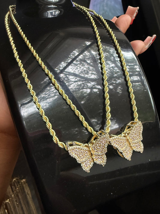 18’ Bling Butterfly Necklace