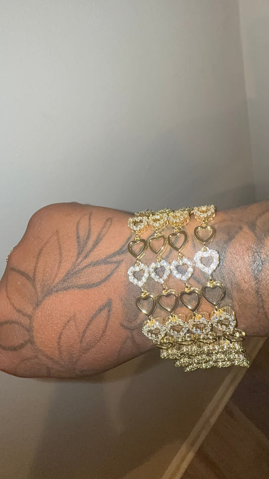 Bling Heart Bracelet